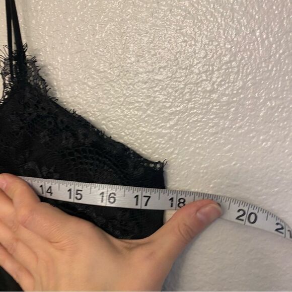 Missguided black BOHO LACE TRIM SPAGHETTI STRAP cami slip top v neck sexy 4 - Picture 9 of 10